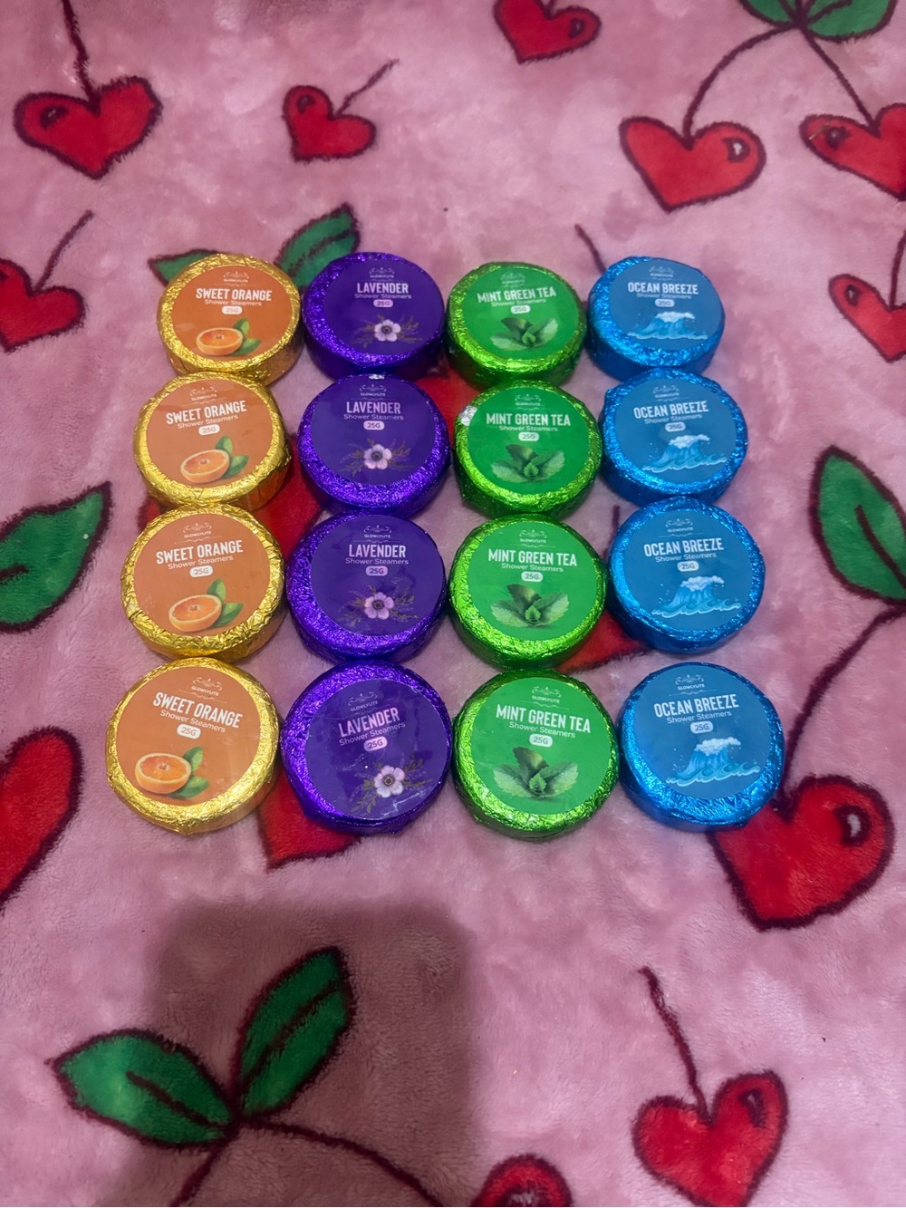 16 piece Glowlylite Aromatherapy Essential Oil Shower Steamers